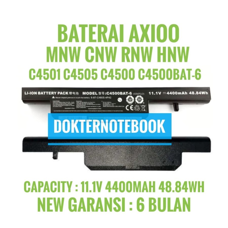 ORIGINAL BATERAI AXIOO NEON C4500BAT-6 C4500 C4500Q C4500