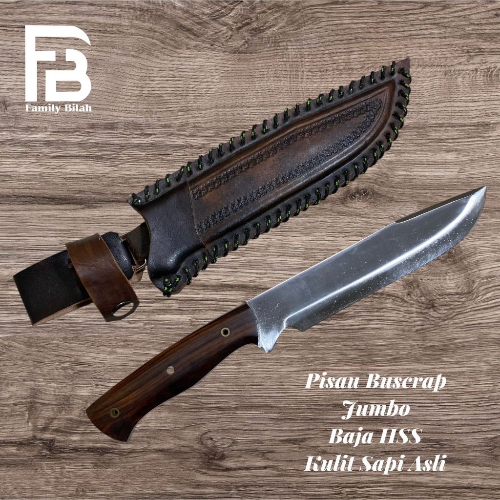 PISAU BUSHCRAFT BUSKREP BESAR BAJA HSS FULLTANK ASLI 32cm