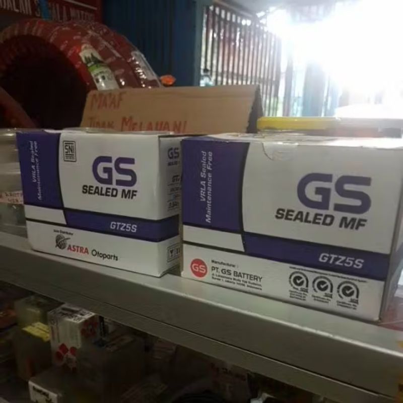 Aki kering Accu GS ASTRA Asli Karisma Vario 110 all Beat Xeon MX Scoopy Spacy GTZ5S ORIGINAL