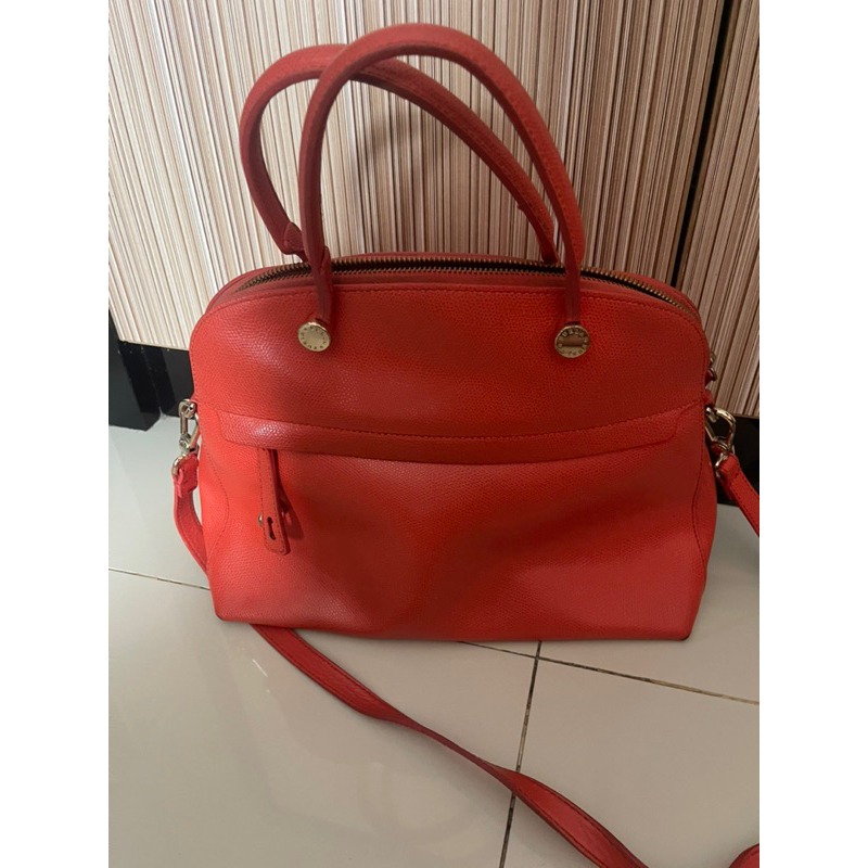 Tas Furla warna orange preloved