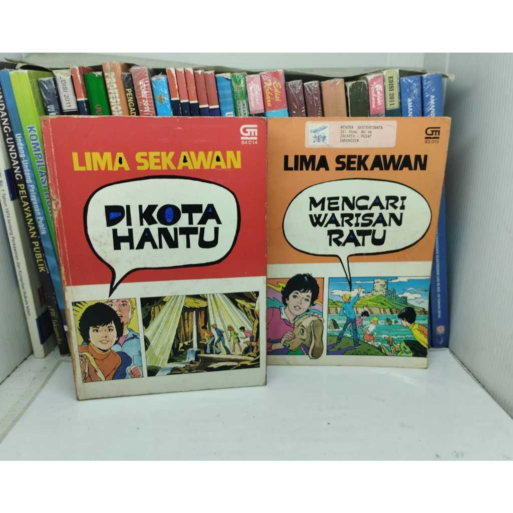 BUNDEL 3 BUKU CERITA ANAK DAN REMAJA | LIMA SEKAWAN (ISI : 1. DI KOTA HANTU, 2. PATUNG DEWA ANEH, 3.