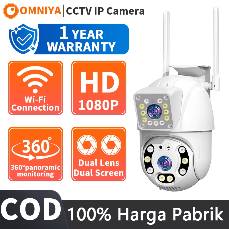 【CCTV HP】cctv outdoor 2 kamera wifi jarak jauh lewat hp waterproof camera 360 derajat