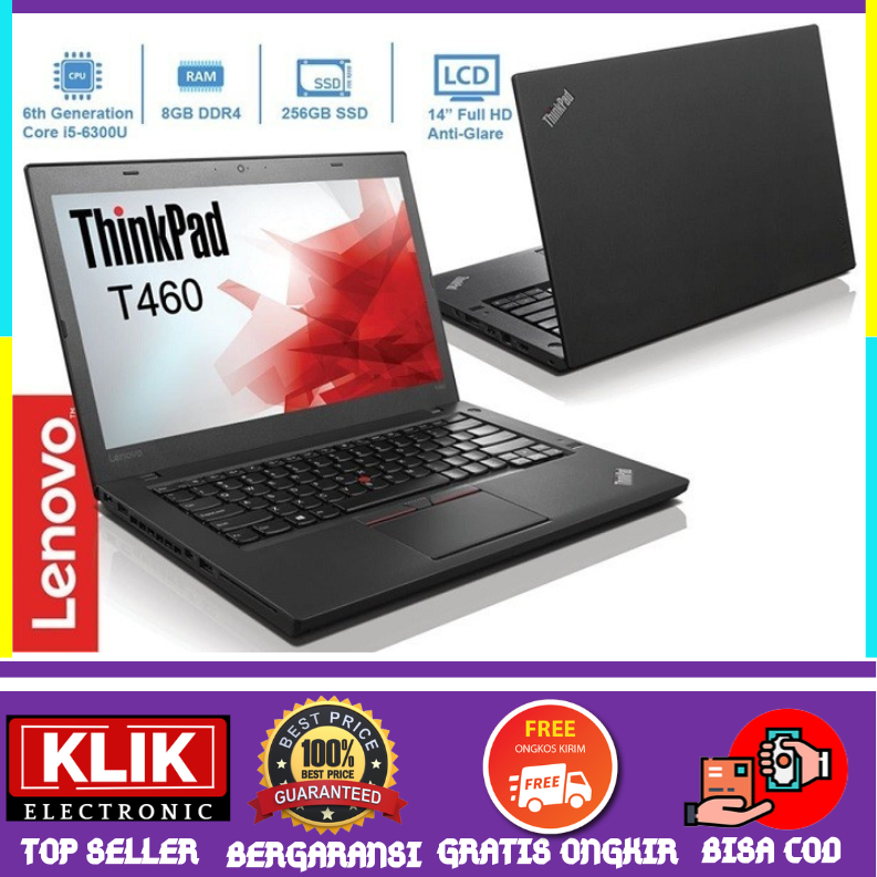 ISTIMEWA Laptop Lenovo Thinkpad T460s - i5 Gen6 / RAM 20GB - 512GB SSD  NO TOUCHSCREEN / WIN 10 / BO