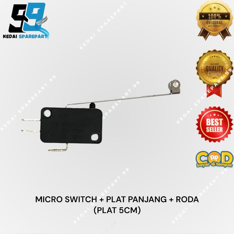 MICRO LIMIT SWITCH 3 PIN + RODA PANJANG 5CM