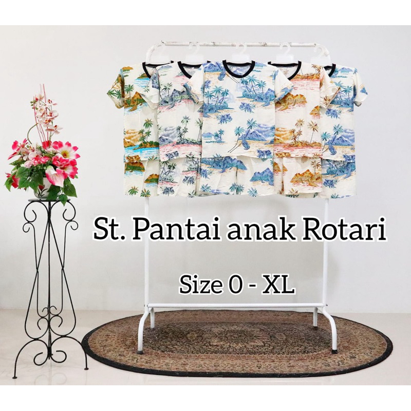 SETELAN ANAK KAOS MOTIF GUNUNG AGUNG | SETELAN ANAK KAOS | SETALAN ANAK RAYON