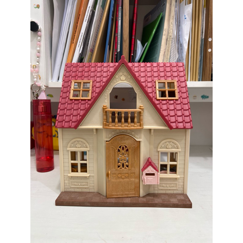 preloved red roof cosy cottage starter home murah sylvanian families