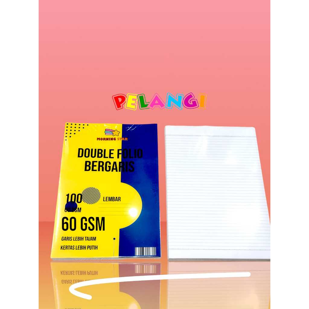

MORNING STAR | KERTAS FOLIO BERGARIS BERKUALITAS | KERTAS DOUBLE FOLIO | KERTAS SINGLE FOLIO 60GSM ISI 100 | MORNING STAR