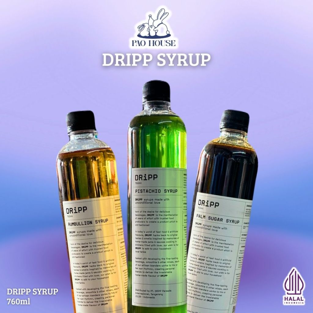 

PAO HOUSE - Dripp Syrup Homecafe Sirup Minuman Rasa All Flavours 760 ml