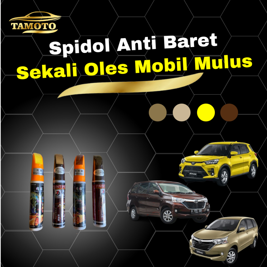 Tsy Spidol penghilang goresan body motor mobil / Cat oles menghilangkan baret mobil warna kuning