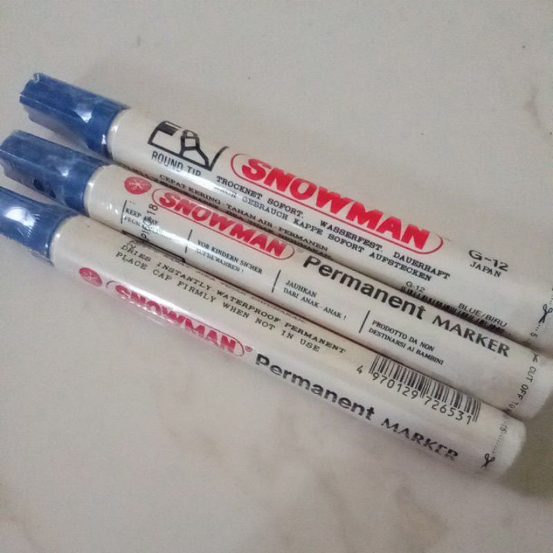 

Spidol permanent maker biru