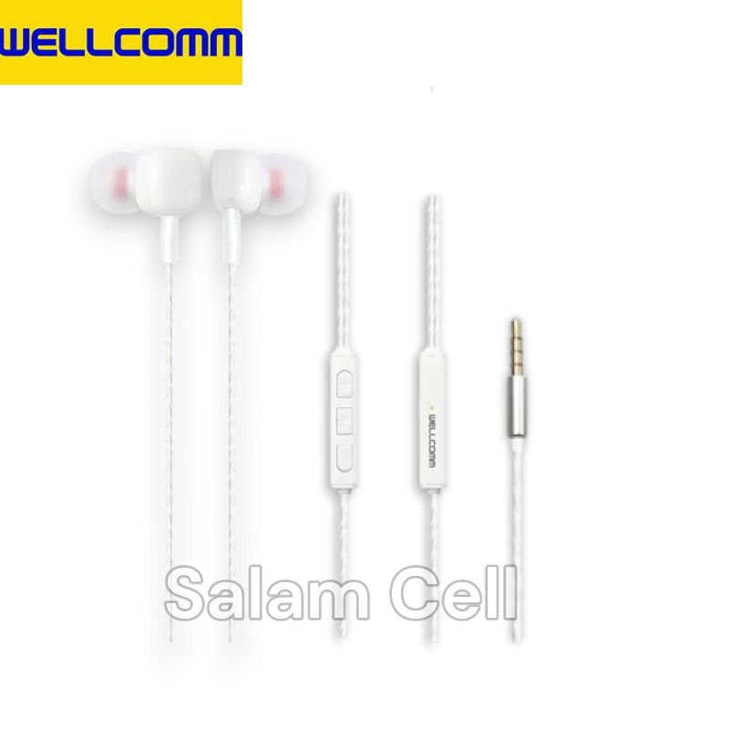 Headset Wellcomm BS-01 Stereo Earphone Original Wellcomm BS01 Garansi Resmi