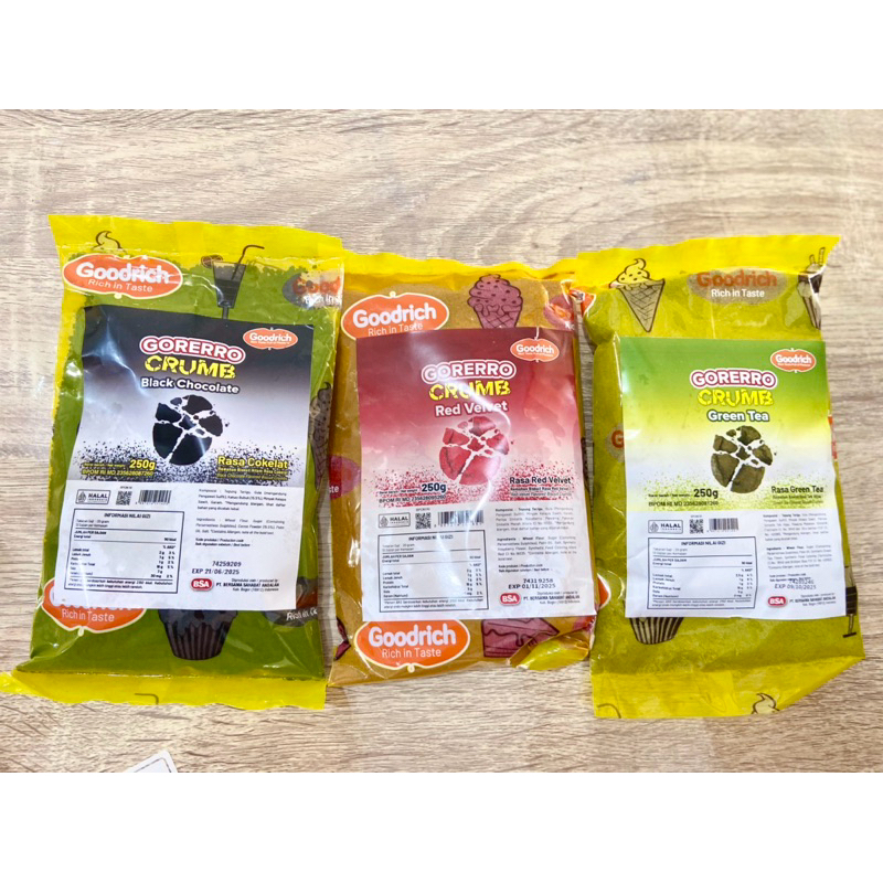 

Good rich gorero crumb 250g berbagai varian rasa
