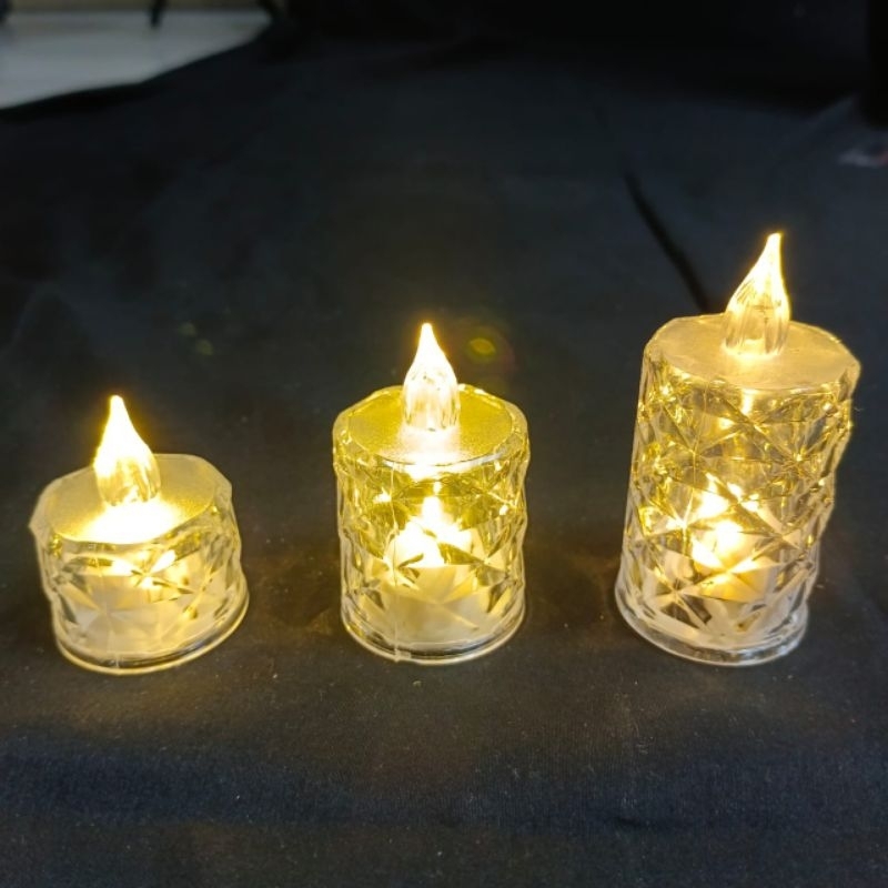 Lilin elektrik LED premium hias korea aesthetic lilin natal lilin altar lampu tidur korea bahan tran