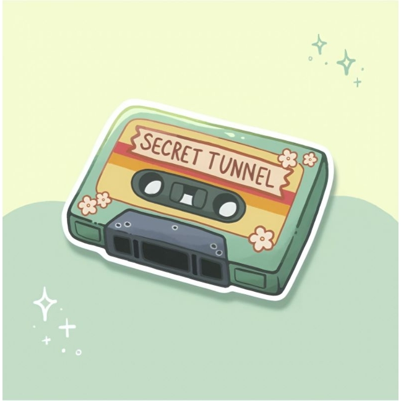 

secret tunnel sticker | waterproof | aesthetic sticker | sticker sheet pack | planner sticker