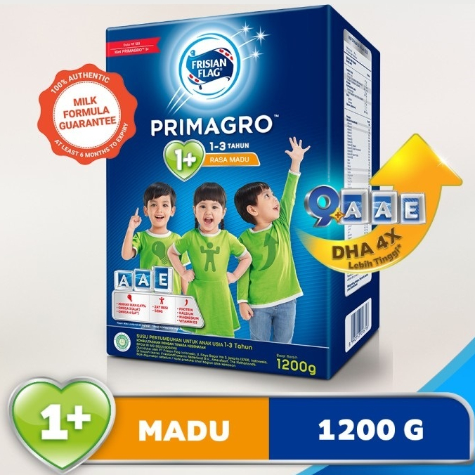 Frisian Flag Primagro 1+ Madu 1200 Gr Box 1200Gr