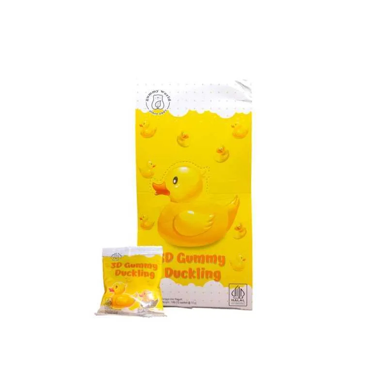 

PERMEN 3D GUMMY Duckling / Orange / Ice Cone / Bears / Strawberry Pillow 1 BOX isi 12 - 1 Karton isi 12 Box