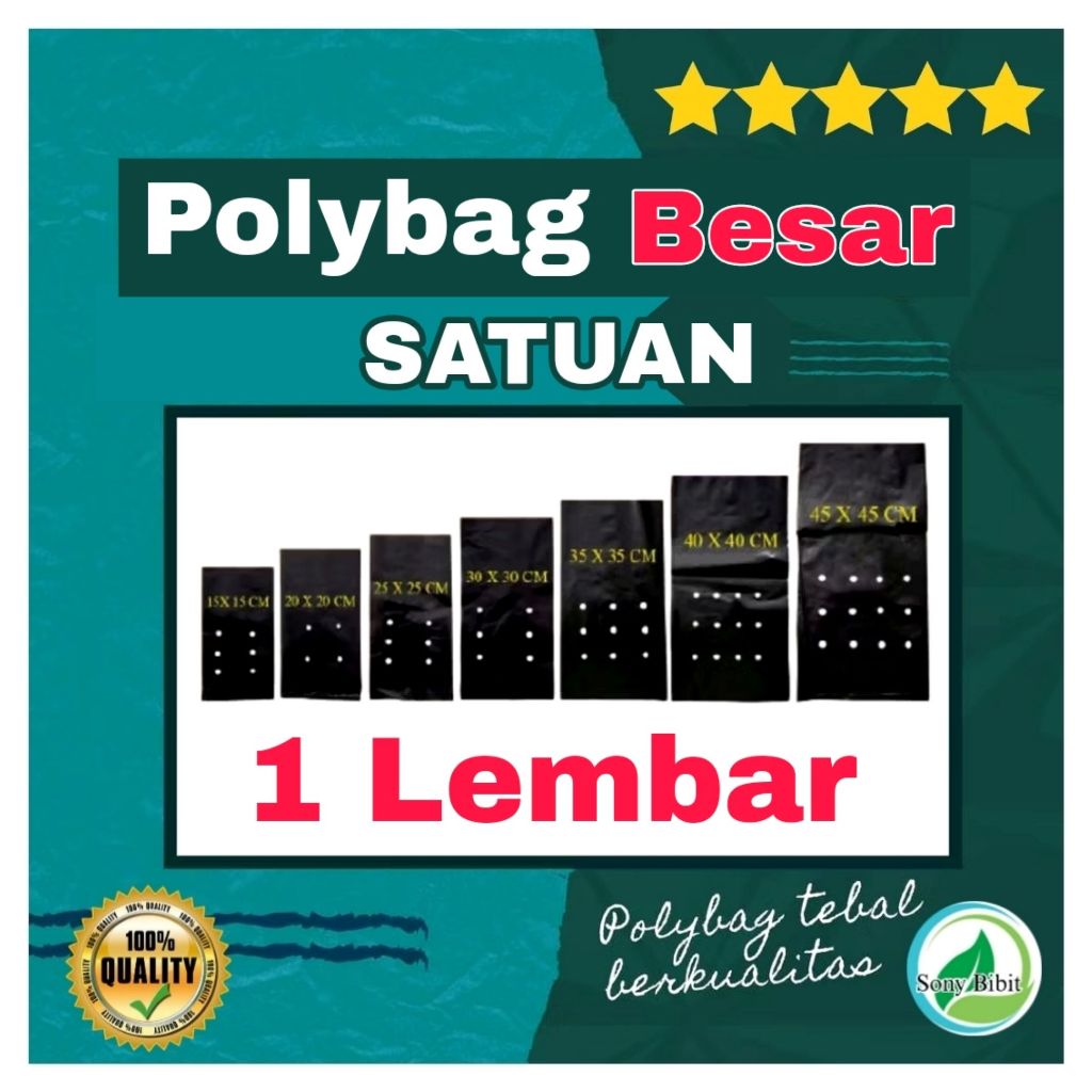 1 Lembar Polybag Besar Tebal Ukuran Besar