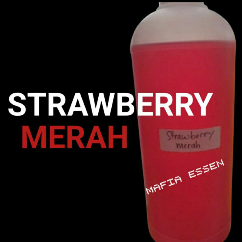 

ESSEN MURNI STRAWBERRY MERAH UK 1 LITER DAN 500ML//FOODGRADE DAN PANCING