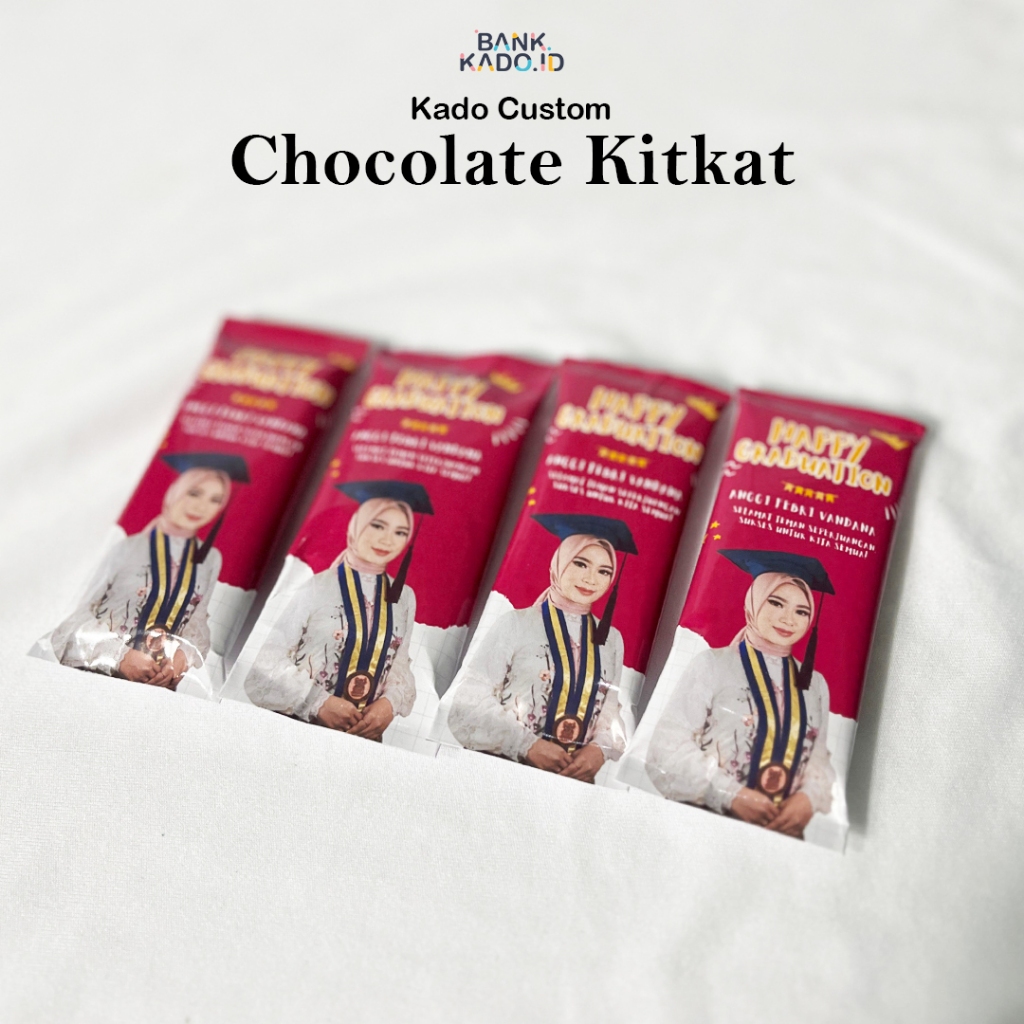 

Kado Unik Custom Coklat Kitkat Hadiah Ulang Tahun/ Wisuda/ Pernikahan / Perpisahan