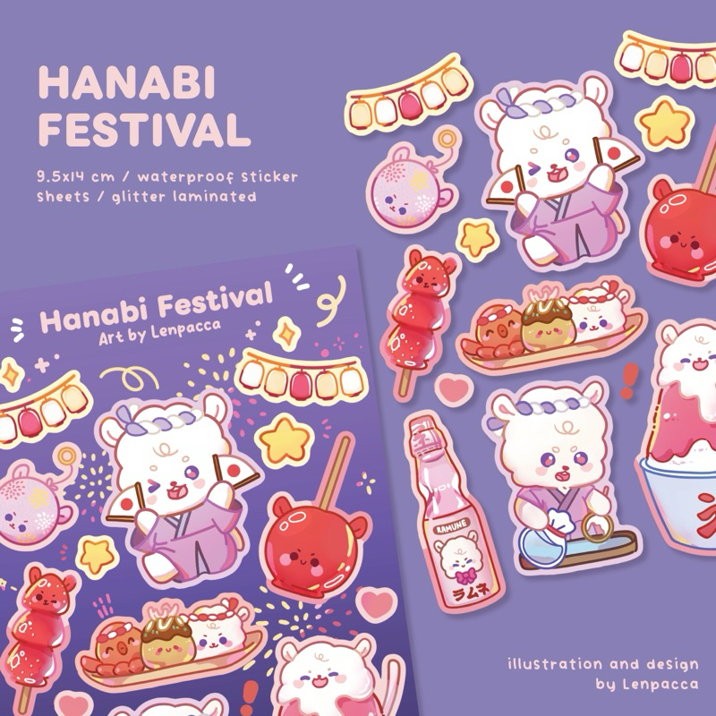 

Hanabi Festival Sticker Sheets | Art by Lenpacca
