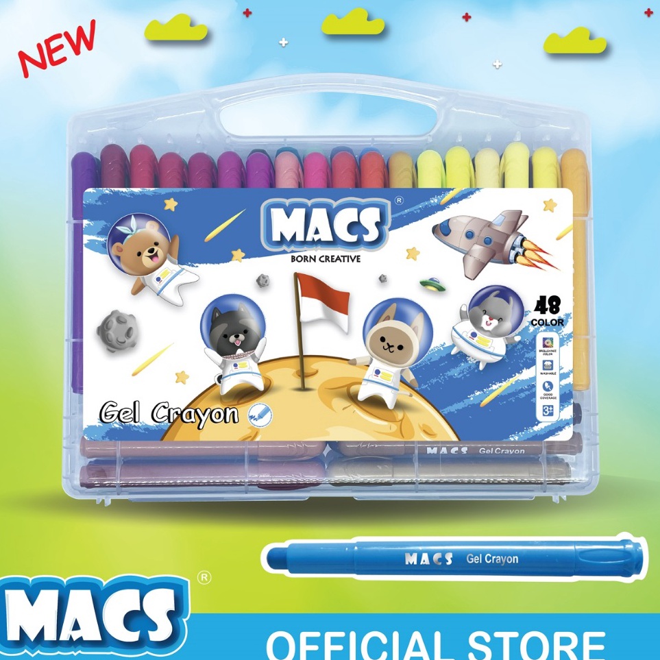 

KODE E8O7 MACS Gel Crayon 48 Warna Colors