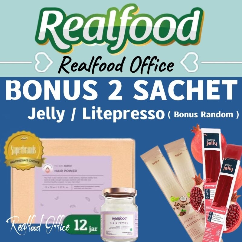 

Realfood Hair Power 12 Jar Gratis 2 Jelly / Coffee ( Minuman Sarang Burung Walet ) RO