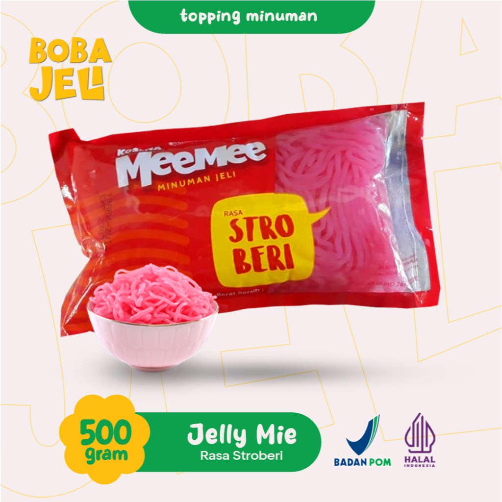 

Jelly Mie Pink MeeMee Rasa Stoberi 500gr