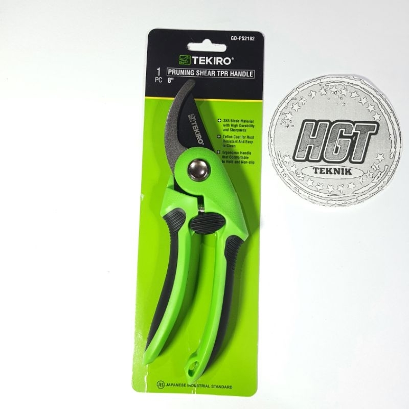 Tekiro Gunting Dahan gagang Tpr 8" bengkok / Gunting Ranting dahan / Prunning Shear Tekiro
