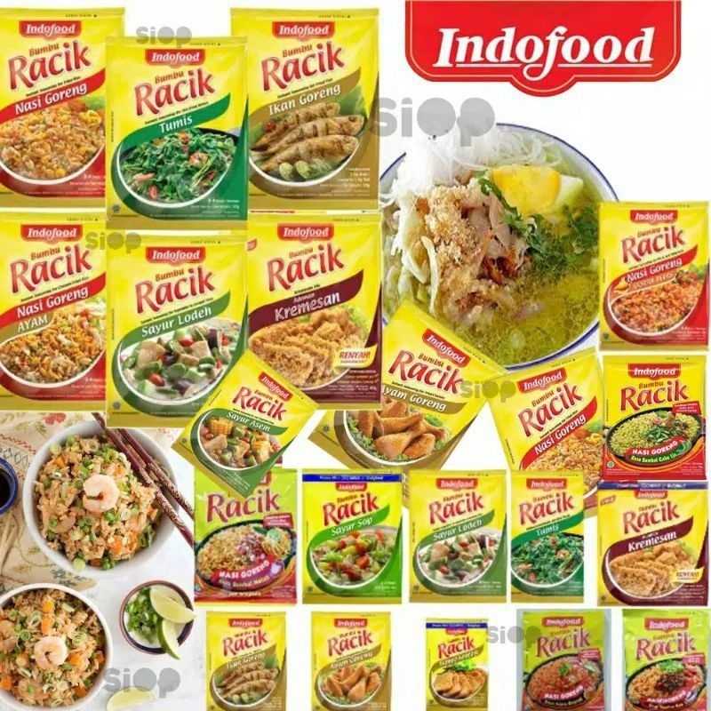 

Bumbu Racik Indofood / Bumbu Instant Terlengkap 1 Renceng Isi 10 Sachet