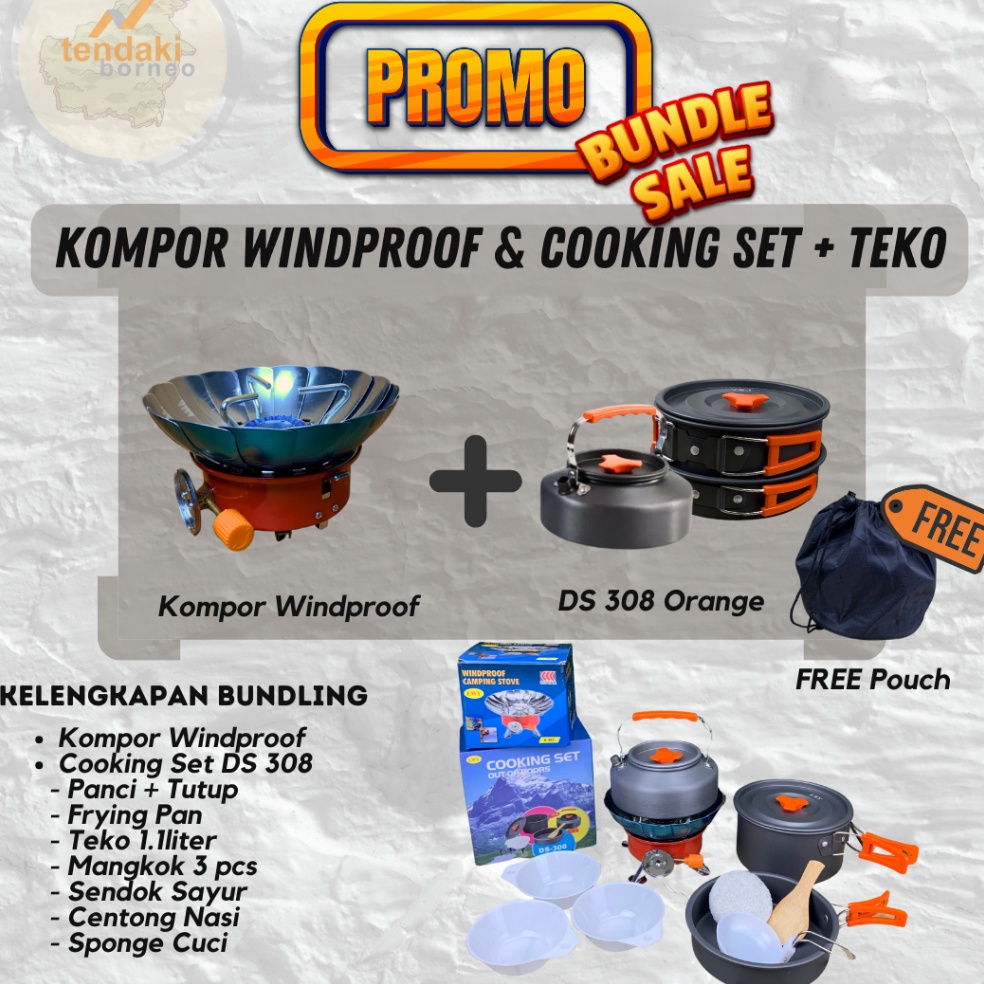 Diskon Surprise PAKET COOKING SET  KOMPOR TENDAKI  DS 38  DS 311 TC311  TC 2  TS 1  TS 23  ALAT MASA