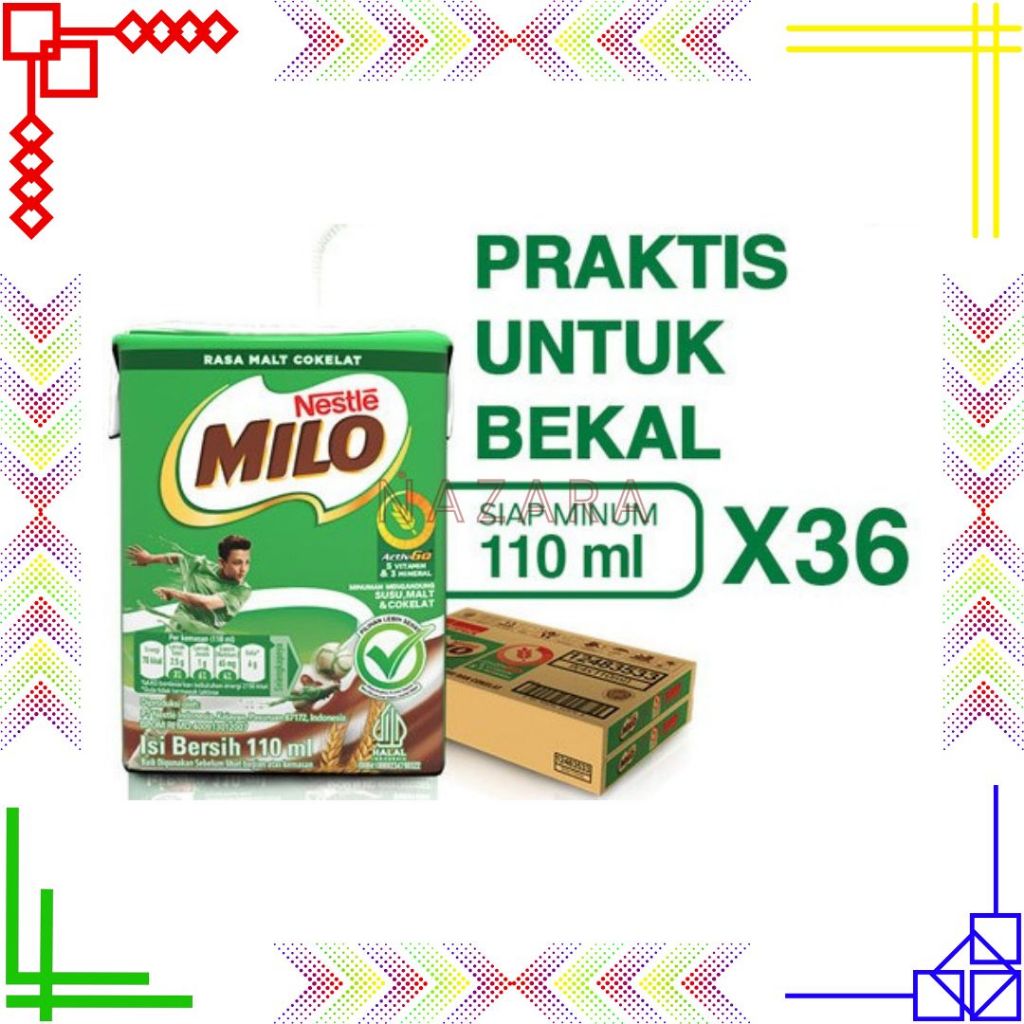 

MILO ACTIV-GO UHT Susu Coklat 110ml x 36 / 180ml x 36