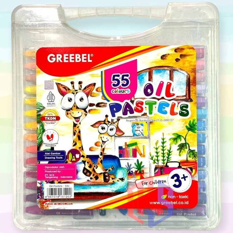 

KODE L3Q6 Crayon Kerayon Greebel 55 Warna Oil Pastel