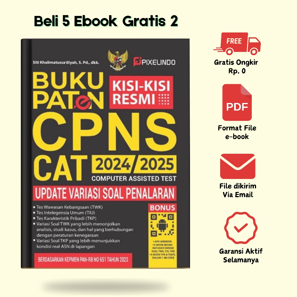 

[A-0018] KISI-KISI RESMI Buku Paten CPNS CAT 2024 2025 (SCANBOOK)