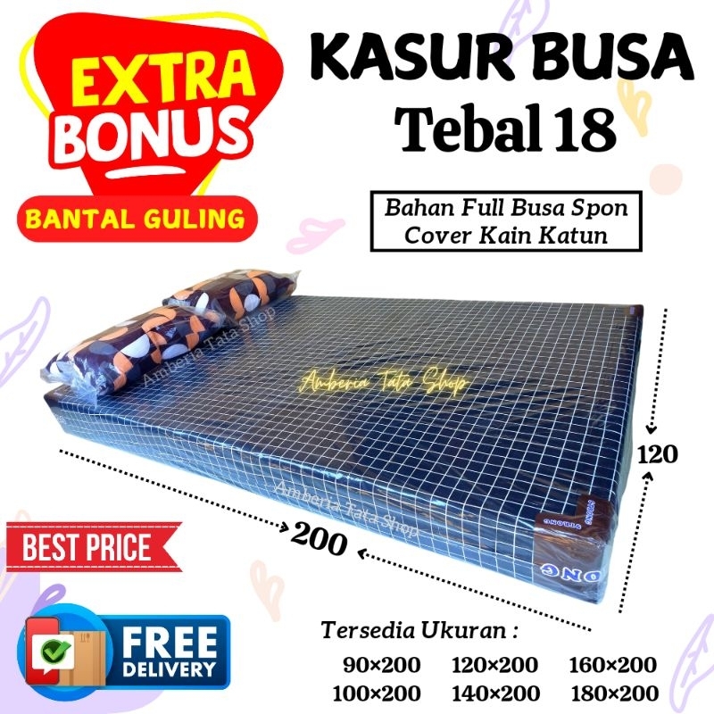 (EXTRA BANTAL+GULING) KASUR BUSA TEBAL 18cm KASUR BUSA 120×200 KASUR BUSA 160×200 KASUR BUSA MURAH M
