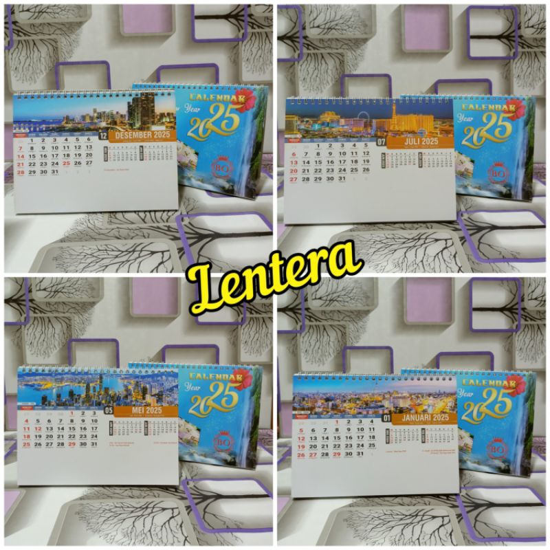 

Kalender Meja 2025 pemandangan Kota