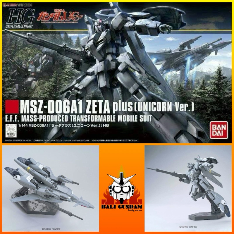 HG 1/144 MSZ-006A1 ZETA PLUS A1 UNICORN VER Bali Gundam Hobby Corner Bandai Original