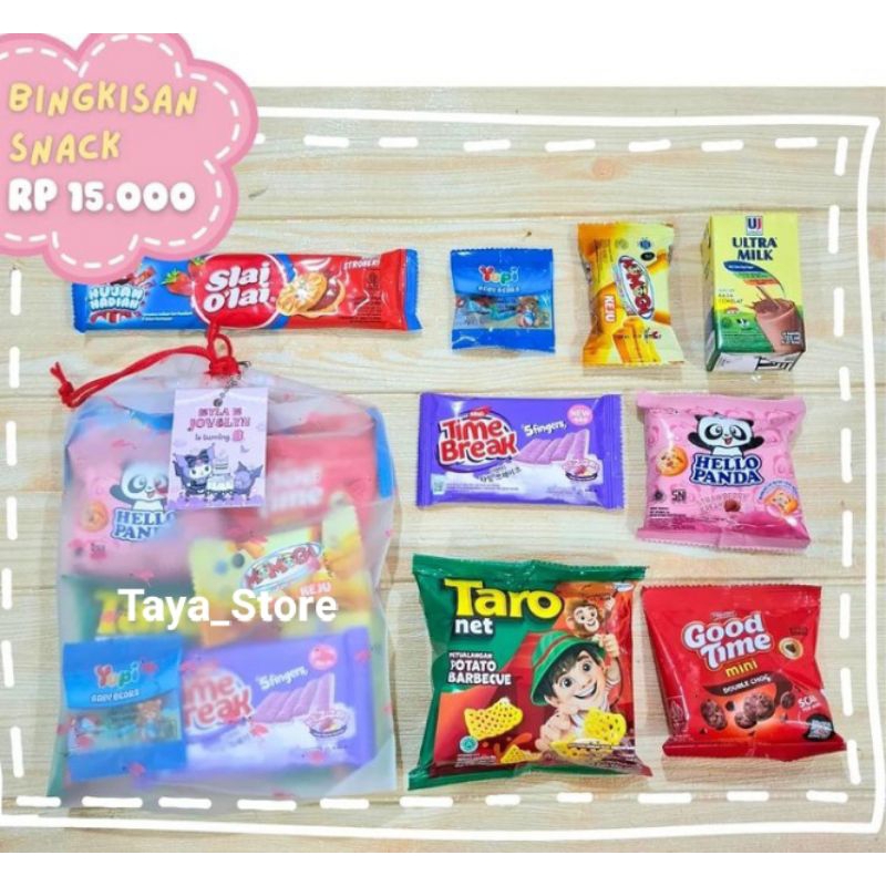 

Bingkisan Snack Ulang Tahun Tas Serut Pouch