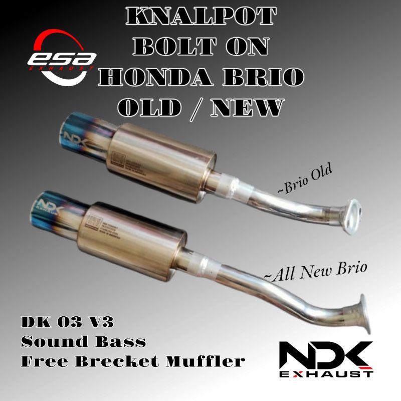 KNALPOT MOBIL NDK EXHAUST DK 03 V3 BOLTON HONDA ALL NEW BRIO BRIO LAMA