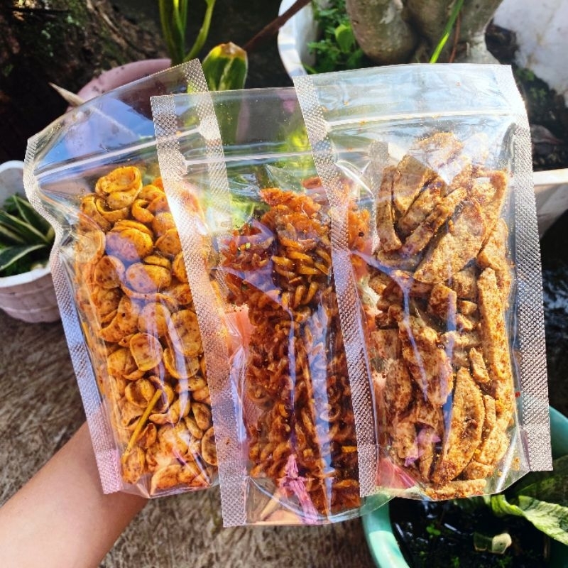 

Bundle 10k 3pcs Makaroni Spiral Makaroni Keong Basreng Mix pedas renyah