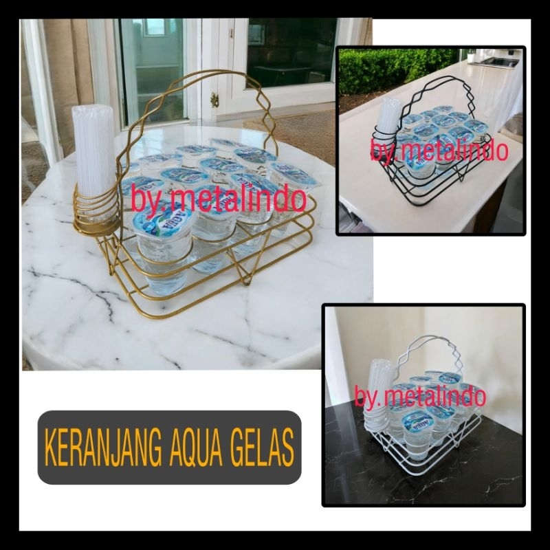 Keranjang Air Mineral Gelas Rak Aqua Tempat Aqua Gelas