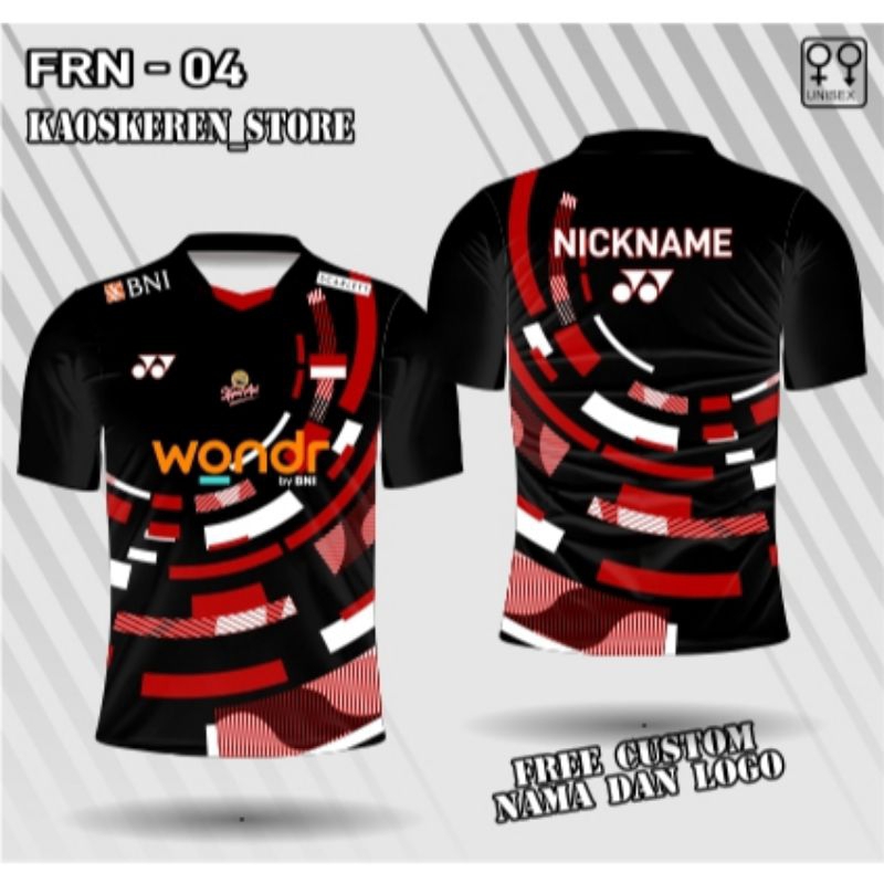 jersey badminton pria wanita kaos bulutangkis jersey kaos olahraga
