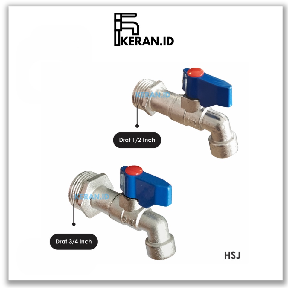 Promotion KERANID Kran Tembok Model Onda 12 34 Body Panjang  Keran Air Babet MERK HSJ