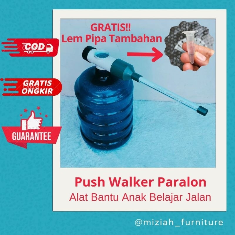 Baby walker paralon pvc / Push walker Paralon / Alat jalan anak bayi dorong / Walking assistant