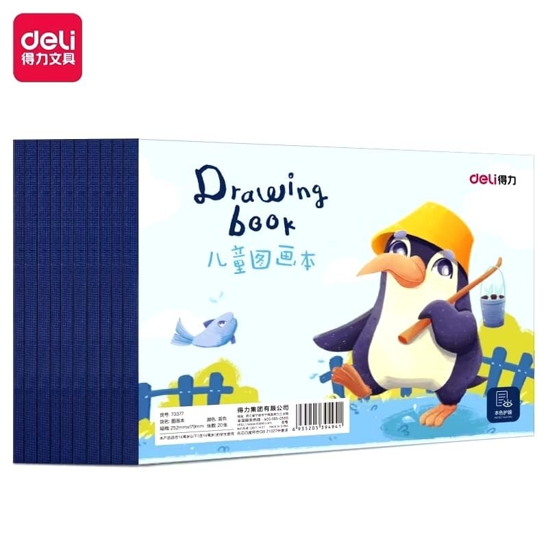 

DELI - BUKU GAMBAR / DRAWING BOOK 73377 UKURAN B5 MOTIF PENGUIN DAN RABBIT