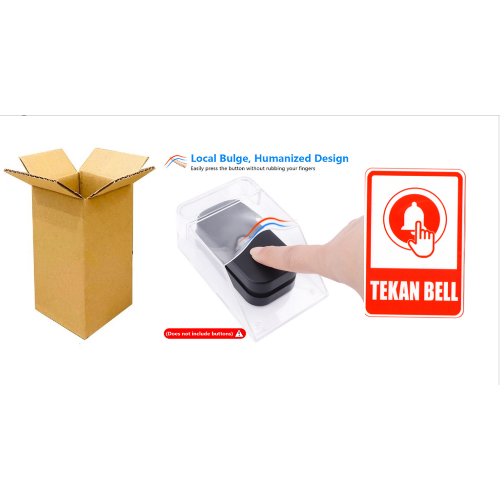 Paket Lengkap Cover Bell | Rain Cover Bel Tutup Pelindung Bel Penutup Bel Pintu Rumah Wireless Door 