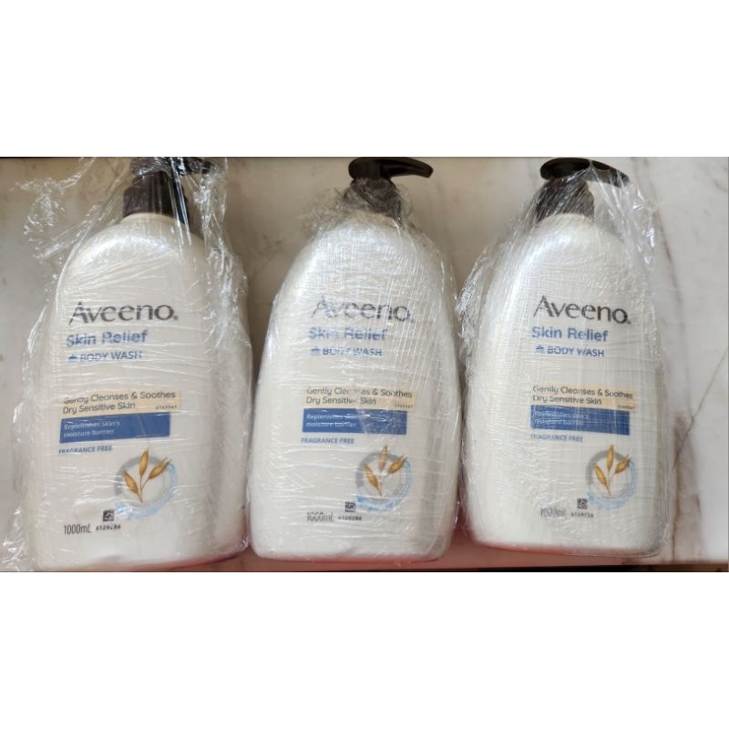 (New Packaging) Aveeno Skin Relief Body Wash 354ml 1liter 1000ml