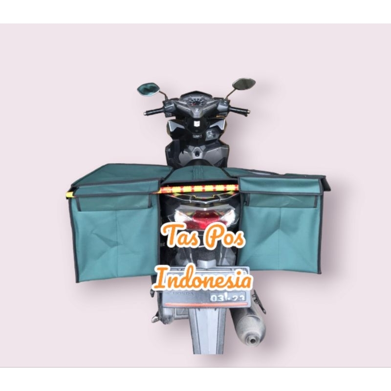 HJK TAS Motor Bahan Kain Terpal Jumbo/Tas Obrok/Tas Pos/Tas Sales