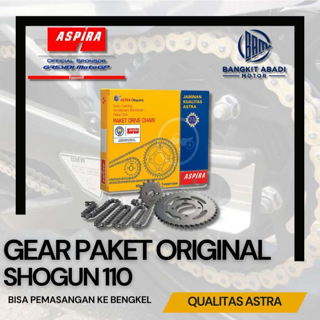 Aspira Gear Paket Gear Set Shogun 110R Shogun 110 Kebo Kualitas Astra