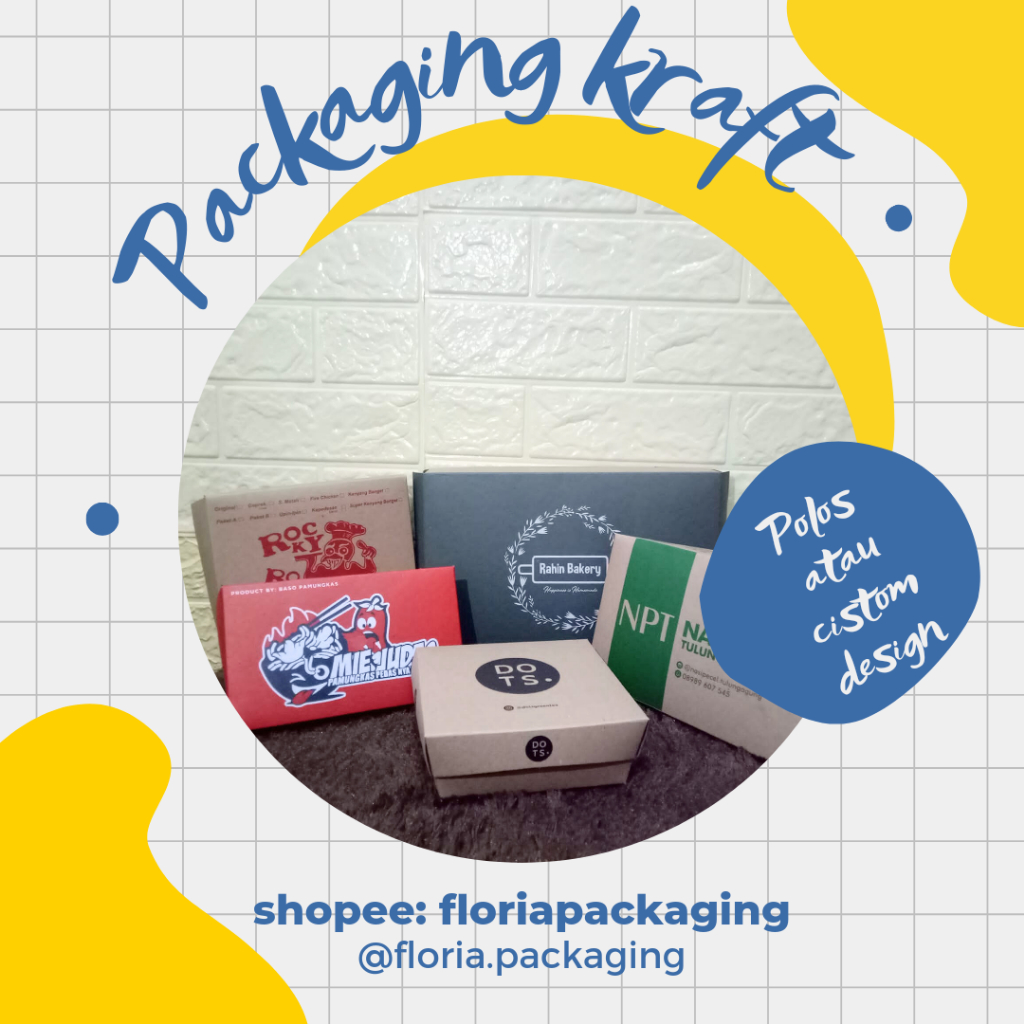 CUSTOM DESAIN LUNCH BOX KRAFT & IVORY