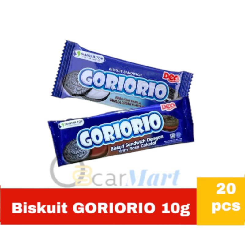 

GORIORIO Renceng Biskuit Sandwich Pack isi 20 Cokelat Vanila